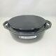 Le Creuset 28 Gray Oval Dutch Oven with Grill Pan Lid 6.75 Qt 6.3 L (NewithNo Box)