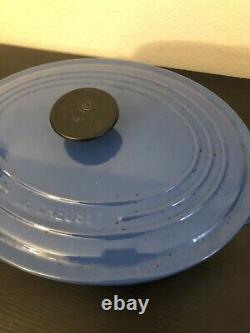 Le Creuset #29 5 qt Vintage Blue Enamel Iron Oval Dutch Oven withLid Please Read