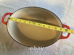 Le Creuset #29 OVAL 5 Quart Flame Orange Oval Dutch Oven. Clean Used Cond