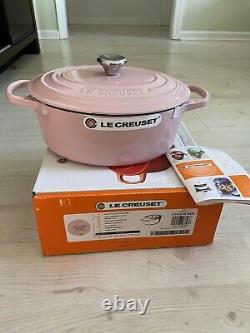 Le Creuset 3.5 Qt. SIGNATURE French Dutch Oven Chiffon Pink Oval VERY RARE NIB
