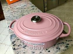 Le Creuset 3.5qt Matte Sugar Pink Oval Cast Iron Dutch Oven NEW RARE