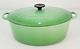 Le Creuset #31 Bamboo Green Enamel Cast Iron Oval Dutch Oven Pot w Lid 6.75 QT