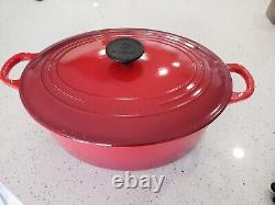 Le Creuset #31 Red Oval Dutch Oven with Lid 6.75 qts