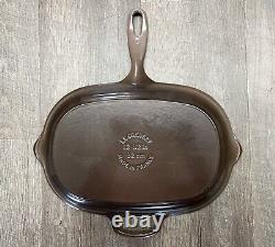 Le Creuset 32cm 12.5 Cast Iron Grill Skillet Pan Oval Made in France Brown EUC