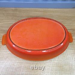 Le Creuset #36 Flame Orange Au Gratin Oval Open Baker Enamel Cast Iron