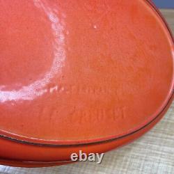 Le Creuset #36 Flame Orange Au Gratin Oval Open Baker Enamel Cast Iron