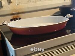 Le Creuset #36 Red Cerise Au Gratin Oval baking dish cast iron