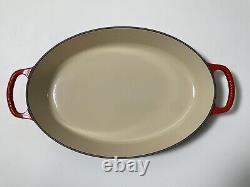 Le Creuset 3Qt Cast Iron Enamel Oval Au Gratin Pan Baker Made In France Red