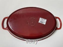 Le Creuset 3Qt Cast Iron Enamel Oval Au Gratin Pan Baker Made In France Red