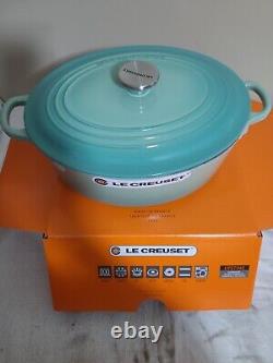 Le Creuset 4.5 Qt Oval Dutch Oven COOL MIST Enameled Cast-iron- GREAT GIFT