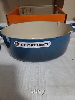 Le Creuset 4.5 Qt Round Dutch Oven DEEP TEAL BLUE Enameled Cast-iron- GREAT GIFT