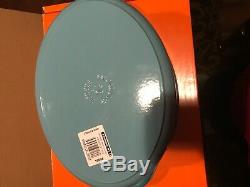 Le Creuset 4.75 oval Dutch oven with grill lid Caribbean NIB