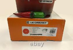 Le Creuset 5 QT / 29cm Signature Oval Iron Cast Dutch Oven Cherry Red NIB