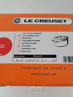 Le Creuset 5 QT Classic Oval Casserole / Oven Cherry Brand New
