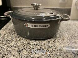 Le Creuset 5 QT Gray Oval Dutch Oven New Right out of the Box