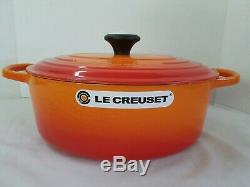 Le Creuset 5 Qt Oval Cast Iron Dutch Oven Flame Orange