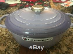 Le Creuset 5 Quart Oval Provence Dusty Purple Dutch Oven Flawless New