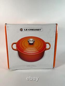 Le Creuset 5QT Enameled Dutch Oven Cast Iron Signature Oval Casserole, Open Box