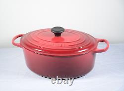 Le Creuset 6.75 Qt Quart Enameled Cast Iron Oval Dutch Oven with Lid Cherry Red