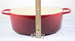 Le Creuset 6.75 Qt Quart Enameled Cast Iron Oval Dutch Oven with Lid Cherry Red