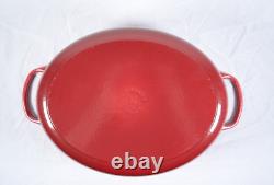 Le Creuset 6.75 Qt Quart Enameled Cast Iron Oval Dutch Oven with Lid Cherry Red