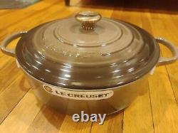 Le Creuset 6.75 qt 6 3/4 French Dutch Oven Terre naturel truffle New In Box Oval