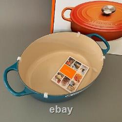 Le Creuset 6.75 qt 6 3/4 French (Dutch) Oven in DEEP TEAL RARE- New In Box! Oval