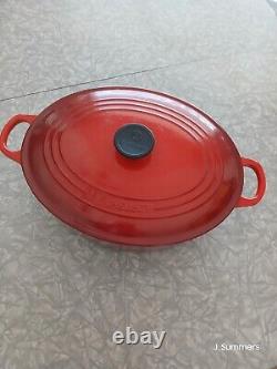 Le Creuset 6.75qt Oval #31 Red Cerise Enameled Cast Iron Dutch Oven France