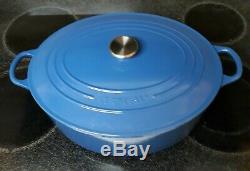Le Creuset 8 Quart Oval Signature French Dutch Oven, Marine Blue