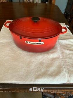Le Creuset 9.5 Quart Oval Dutch Oven New without Box Red
