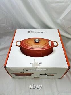Le Creuset 9.5qt Blue Oval Cast Iron Dutch Oven Brand New In Box