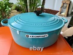 Le Creuset 9.5qt Turquoise Oval Cast Iron Dutch Oven