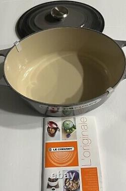 Le Creuset 9 in French 2.6L 2.75qt Oval Casserole Dish Enameled Cast Iron Gray