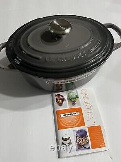 Le Creuset 9 in French 2.6L 2.75qt Oval Casserole Dish Enameled Cast Iron Gray