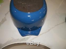 Le Creuset Blue # 27 Oval Deep LID Baking Dish 10 1/2 Long 4 1/4 Qt Roaster