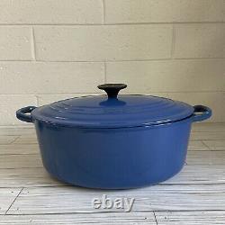 Le Creuset Blue Enameled Cast Iron #29 5 Quart Oval Dutch Oven