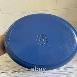 Le Creuset Blue Enameled Cast Iron #29 5 Quart Oval Dutch Oven