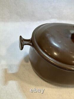 Le Creuset Brown Oval Dutch Oven Casserole Enzo Mari Circa 1970's