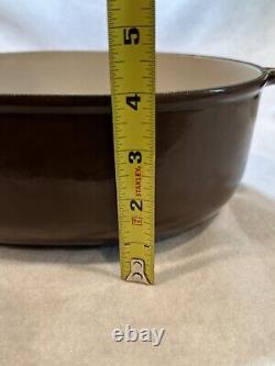 Le Creuset Brown Oval Dutch Oven Casserole Enzo Mari Circa 1970's