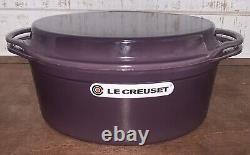 Le Creuset Cassis Oval 7.75 Quart Dutch Oven Reversible Grill Pan LID #32