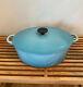 Le Creuset Cast Iron 6 3/4 Qt Oval Dutch Oven with Lid # 31 France Caribbean Teal