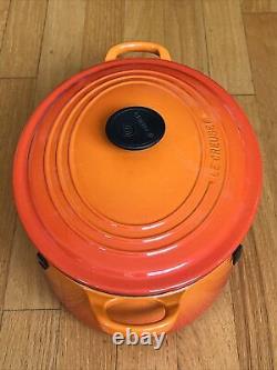 Le Creuset Cast Iron Enamel Oval Dutch Oven # 29 5 Qt Orange Flame