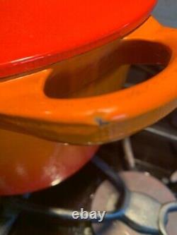 Le Creuset Cast Iron Enamel Oval Dutch Oven Goose Pot 15.5qt Great Condition