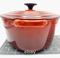 Le Creuset Cast Iron Enamel Oval French Dutch Oven # 29 5 Qt Cherry Red MINTY