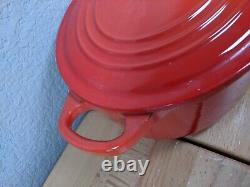 Le Creuset Cast Iron Enamel Oval French Dutch Oven # 29 5 Qt Red