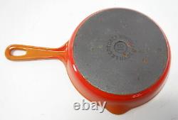 Le Creuset Cast Iron Orange Enamel oval #24 dish / skillet #16 Pan double spout