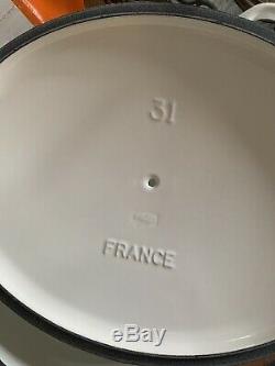Le Creuset Cast Iron Oval 6-3/4 Qt Dutch Oven withLid 31cm Shiny White Boxed
