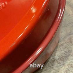 Le Creuset Cast Iron Oval Doufeu Red 28cm Stoneware Cousances MINT Unused Japan