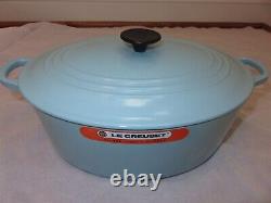 Le Creuset Cast Iron Oval Dutch Oven 6.75 Quart Sky Blue