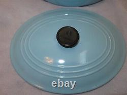 Le Creuset Cast Iron Oval Dutch Oven 6.75 Quart Sky Blue